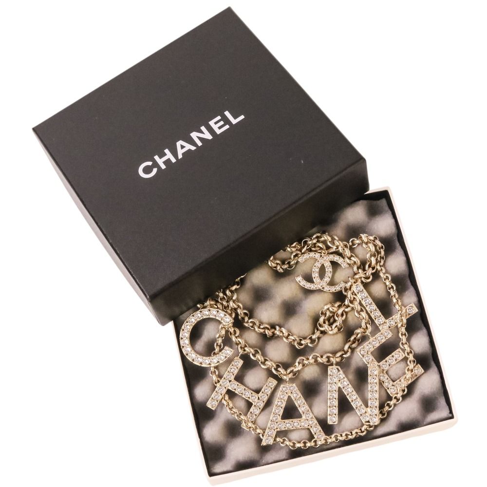 美品 CHANEL シャネル B19S ロゴチャーム ココマーク チェーンベルト