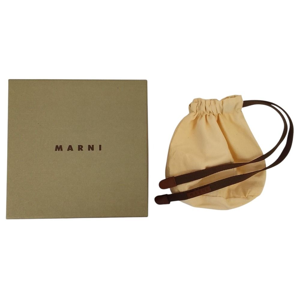 良品 MARNI マルニ タッセル付き リボンネックレス ホワイト ブラック