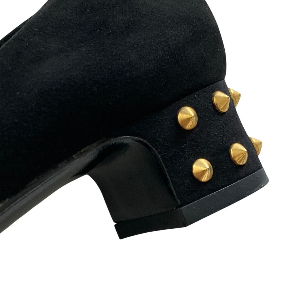 美品 GUCCI グッチ スエードレザー スタッズヒール アーモンドトゥ