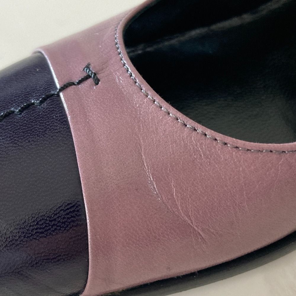 美品 PRADA プラダ ヴィンテージ バイカラー メリージェーンパンプス