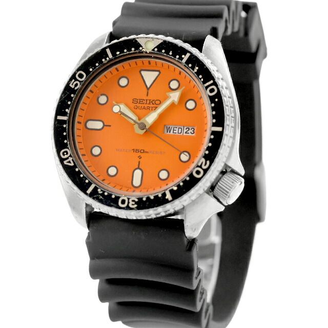 セイコー SEIKO 腕時計 メンズ 7548-700C ダイバーズウォッチ 150m オレンジ 7548 オールドクオーツ 1982年2月製造