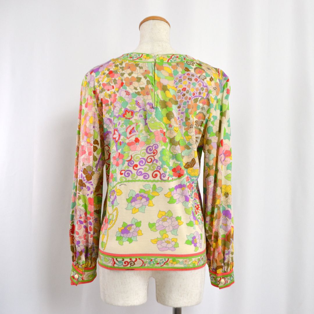 特価】LEONARDレオナール 日本製 80sヴィンテージ ウールシルク 花柄