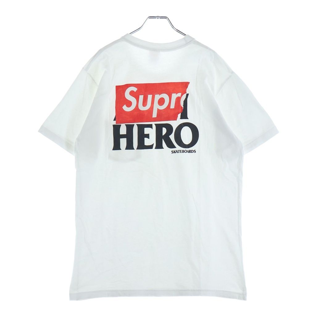 SUPREME (シュプリーム) 14SS × ANTIHERO Logo Pocket Tee アンタイヒーロー バックロゴ クルーネック 半袖ポケットTシャツ カットソー ホワイト