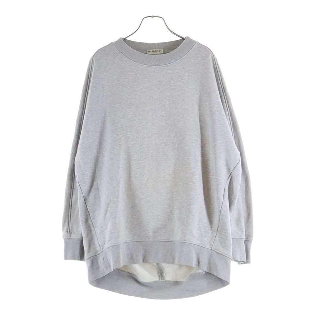 BALENCIAGA (バレンシアガ) PARIS-8 Print Sweatshirt バックプリント クルーネックスウェットトレーナー グレー 436410 TSK07