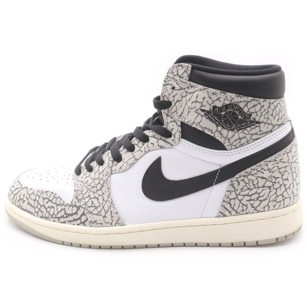 NIKE (ナイキ) AIR JORDAN 1 RETRO HIGH OG WHITE CEMENT ELEPHANT DZ5485-052 エアジョーダン1 ホワイトセメント サファリ ハイカットスニーカー グレーUS10.5/28.5cm