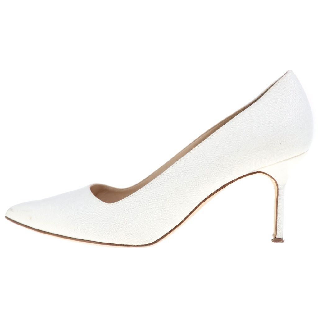 MANOLO BLAHNIK (マノロブラニク) ポインテッドトゥ キャンバス ヒール