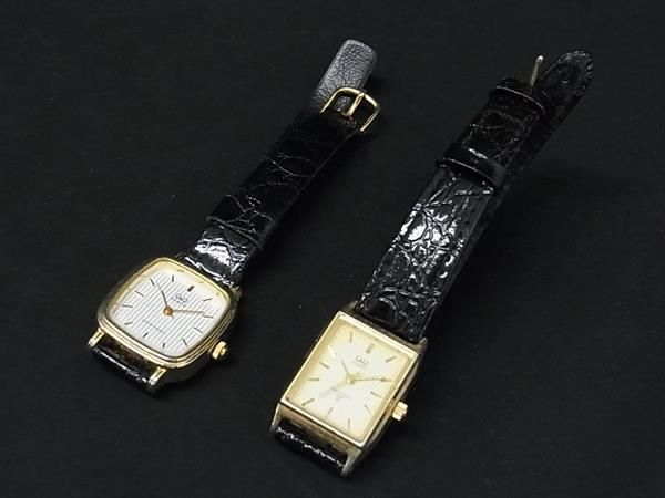 CITIZEN シチズン Q＆Q SS×クロコダイル型押しレザー - クォーツ Q&amp 
