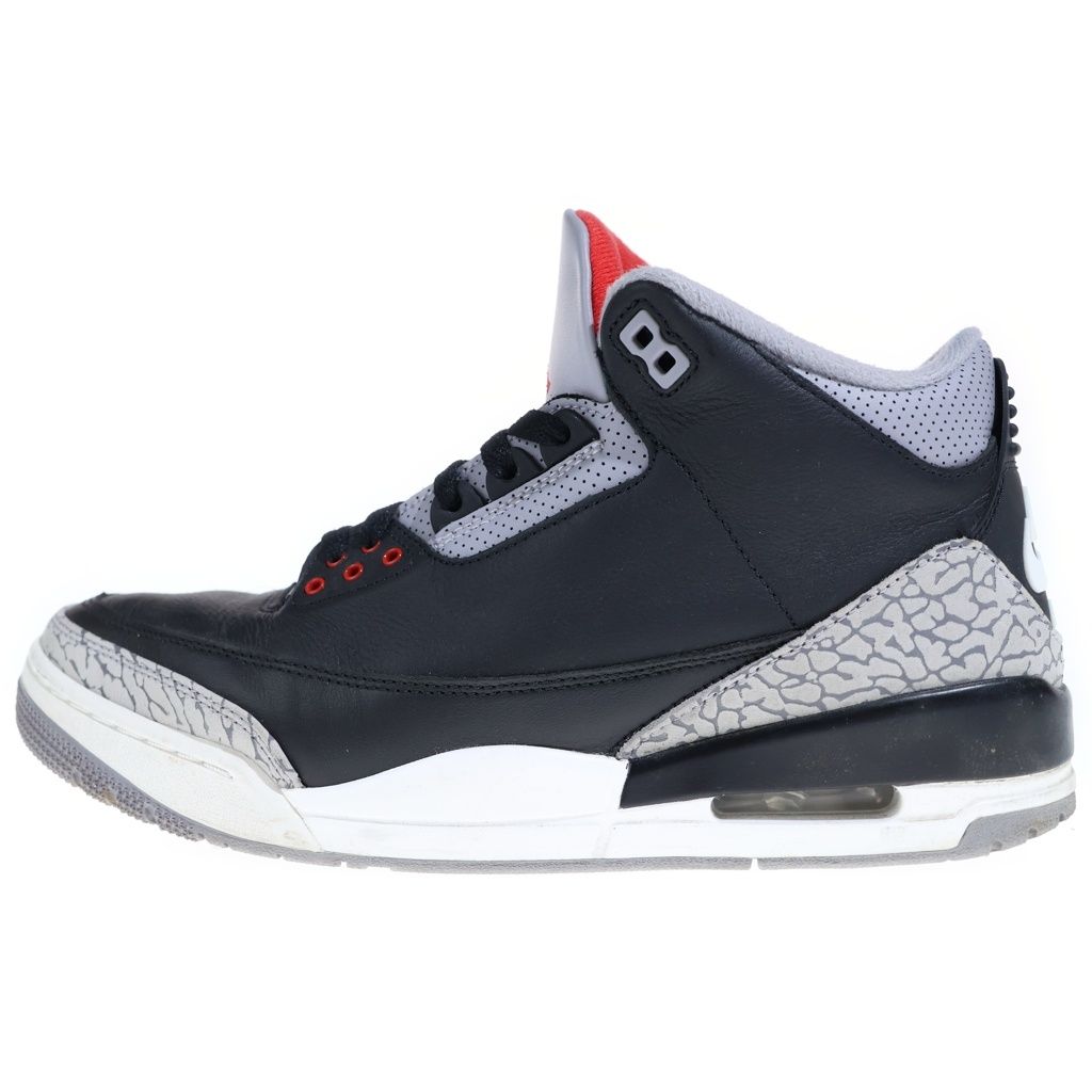 NIKE (ナイキ) AIR JORDAN 3 RETRODN 3707-010 エア ジョーダン 3 レトロ ハイカットスニーカー ブラック/グレー US10/28cm