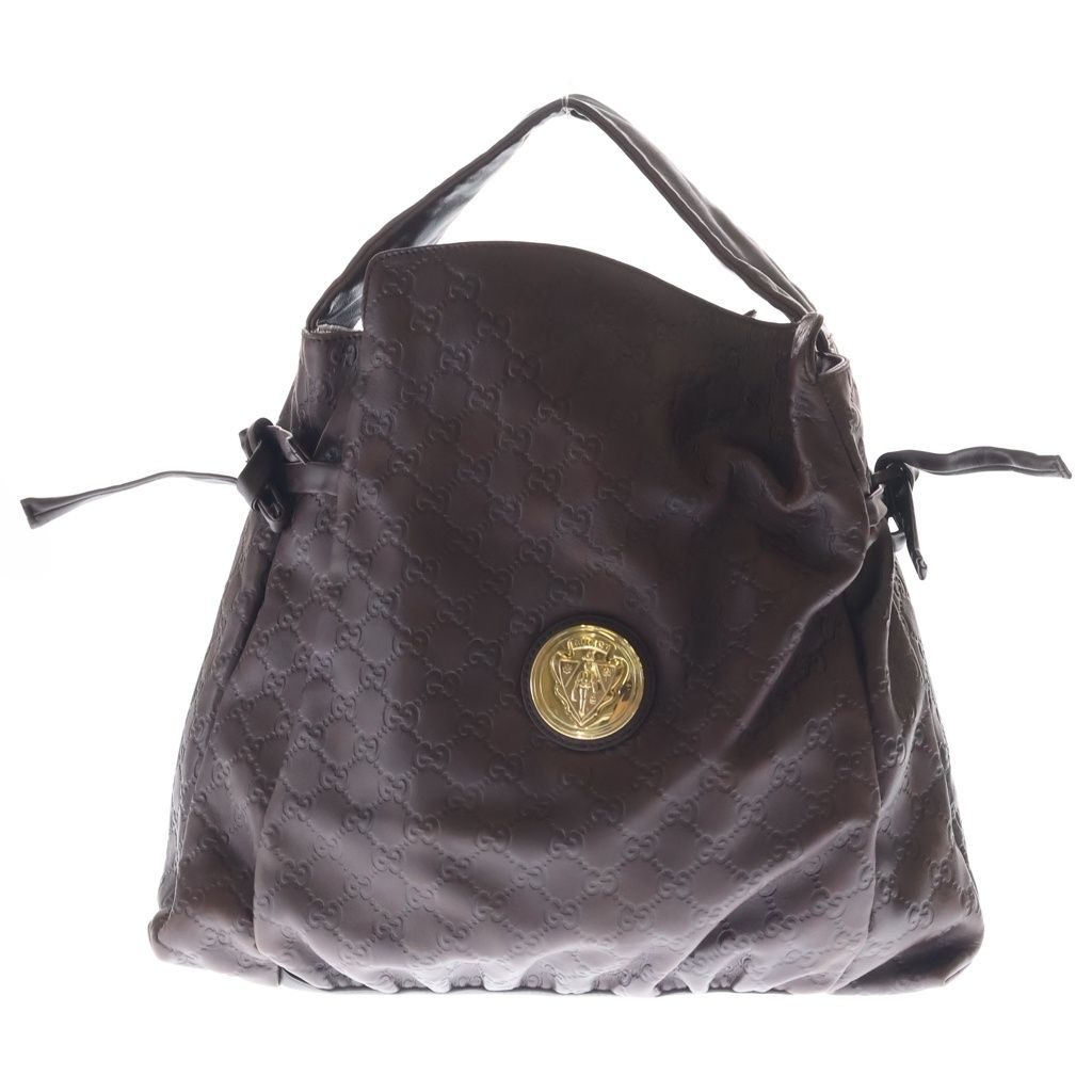GUCCI (グッチ) ヒステリア トートバッグ ハンドバッグ ブラウン レザー 197061 ゴールド金具