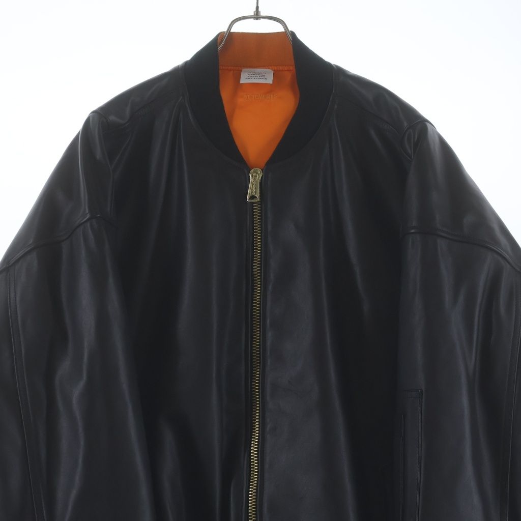 VETEMENTS (ヴェトモン) Leather Bomber Jacket レザーボンバー