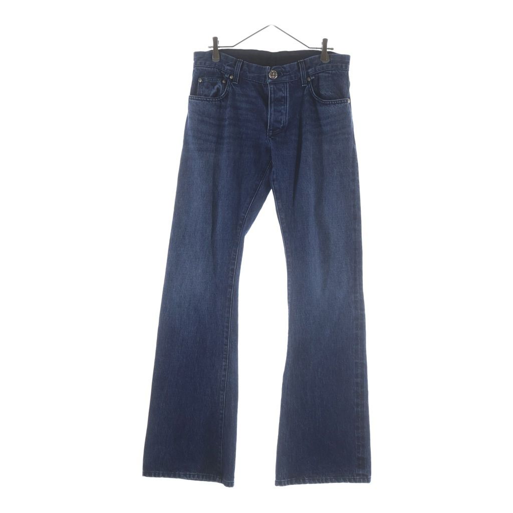 CHROME HEARTS (クロムハーツ) FLARE DNM PANTS CRS BTN INDIGO クロスボタンウォッシュドフレアデニムパンツ インディゴ