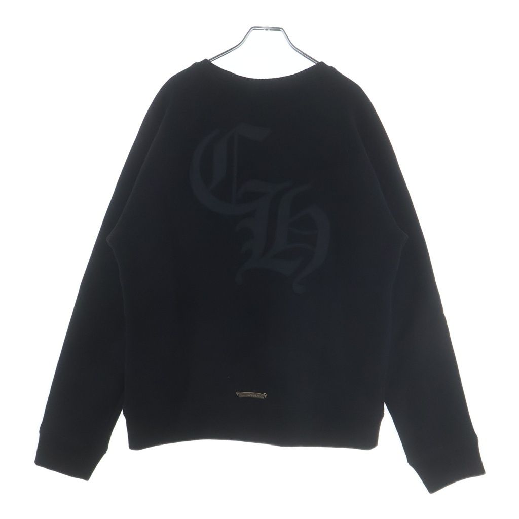 CHROME HEARTS (クロムハーツ) 25SS Y NOT Cemetery Cross Applique Embroidery Sweatshirt ワイノット セメタリークロス アップリケ刺繍 スウェットトレーナー ブラック