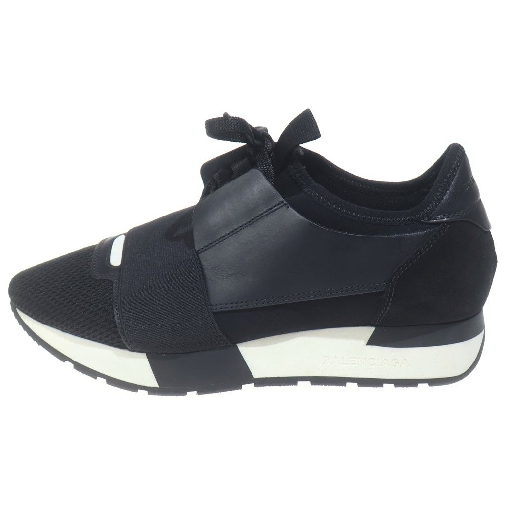 BALENCIAGA (バレンシアガ) レースランナー ローカットスニーカー ランニングシューズ レザー ブラック レディース
