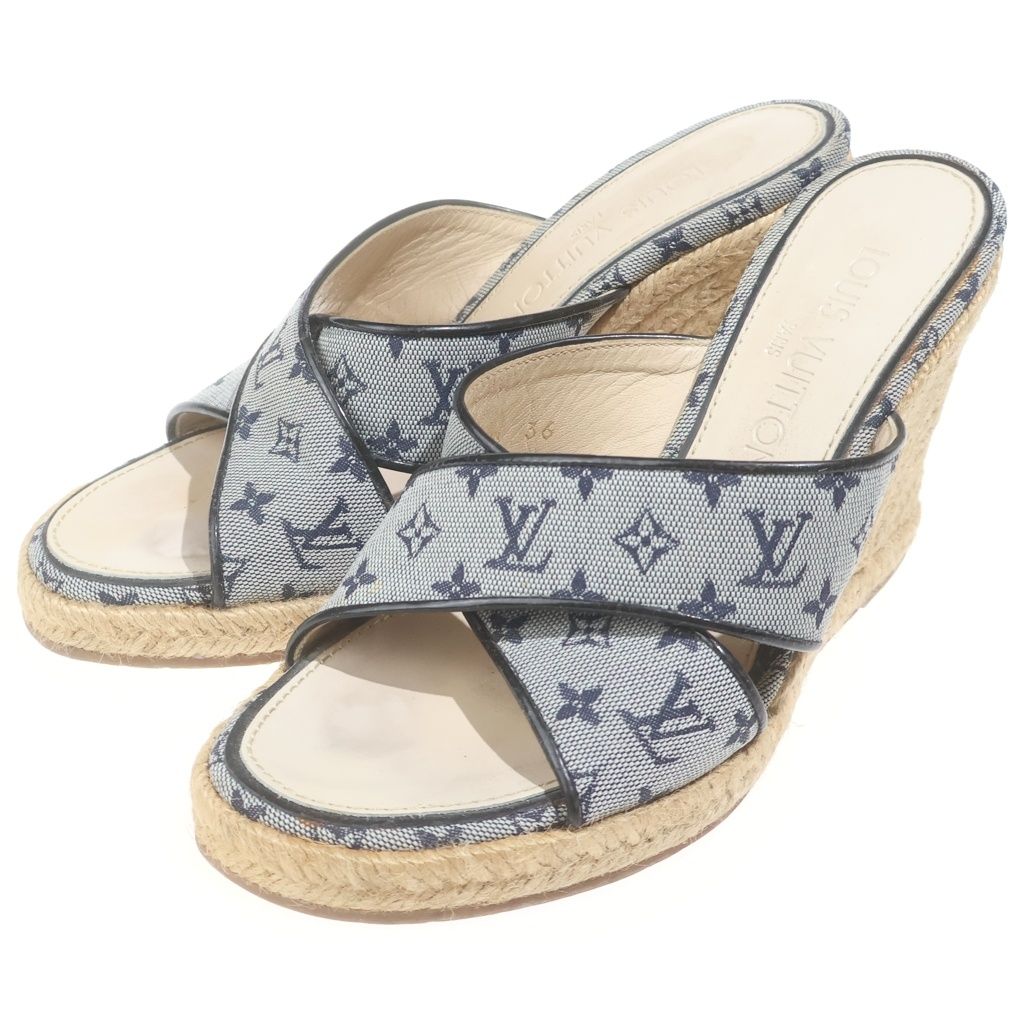 LOUIS VUITTON (ルイヴィトン) モノグラム エスパドリーユ ウェッジ