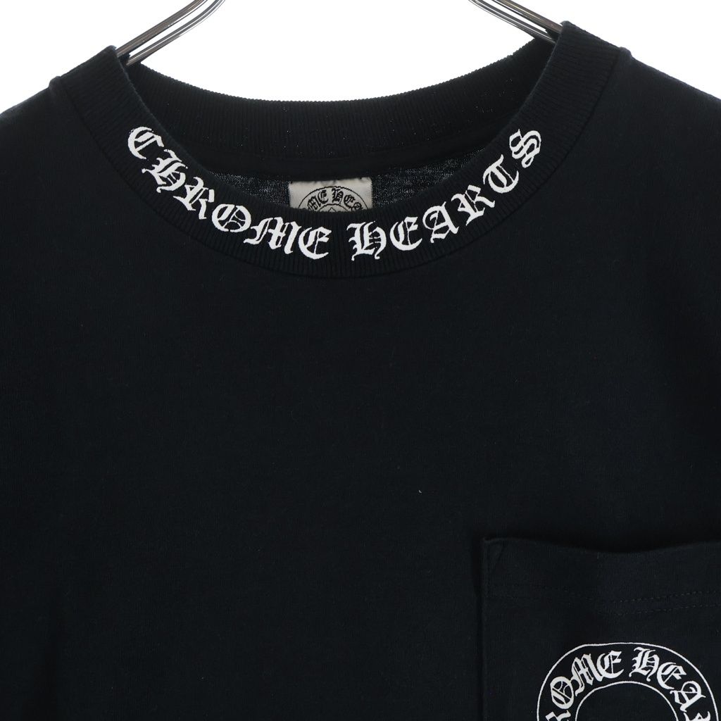 CHROME HEARTS (クロムハーツ) OLD S/S オールド ネックロゴ バックCHクロスプリント 半袖Tシャツカットソー
