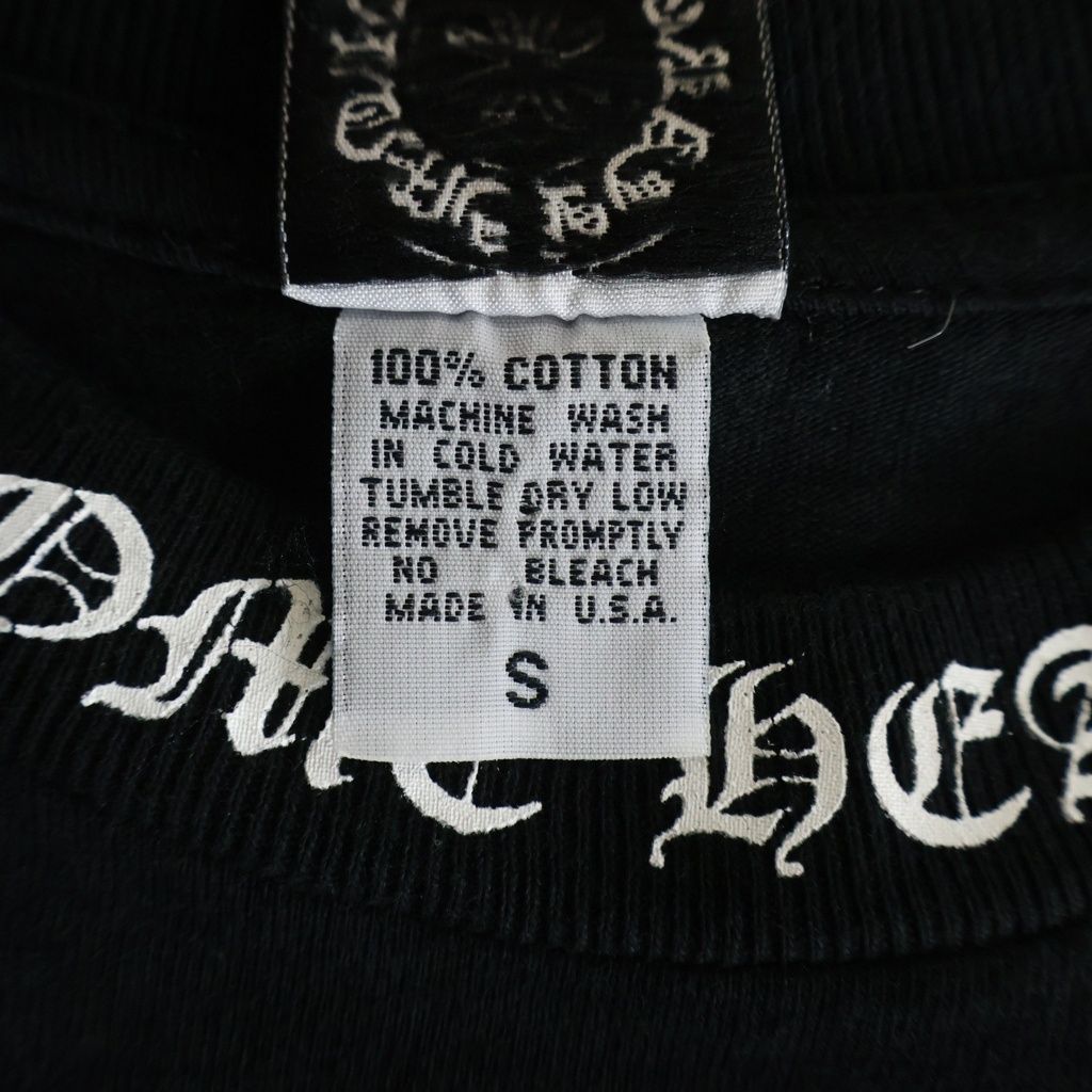 CHROME HEARTS (クロムハーツ) OLD S/S オールド ネックロゴ バックCHクロスプリント 半袖Tシャツカットソー