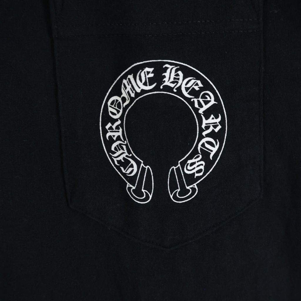 CHROME HEARTS (クロムハーツ) OLD S/S オールド ネックロゴ バックCHクロスプリント 半袖Tシャツカットソー