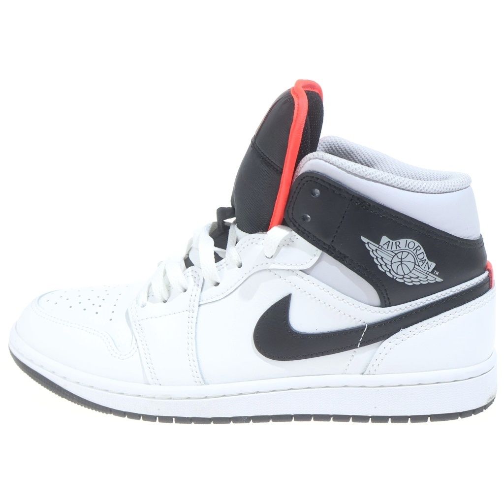 NIKE (ナイキ) AIR JORDAN1 MID SUMMIT エアジョーダン1 レザーミッドカットスニーカー ホワイト/ブラック US8.5/26.5cm DQ8426-109