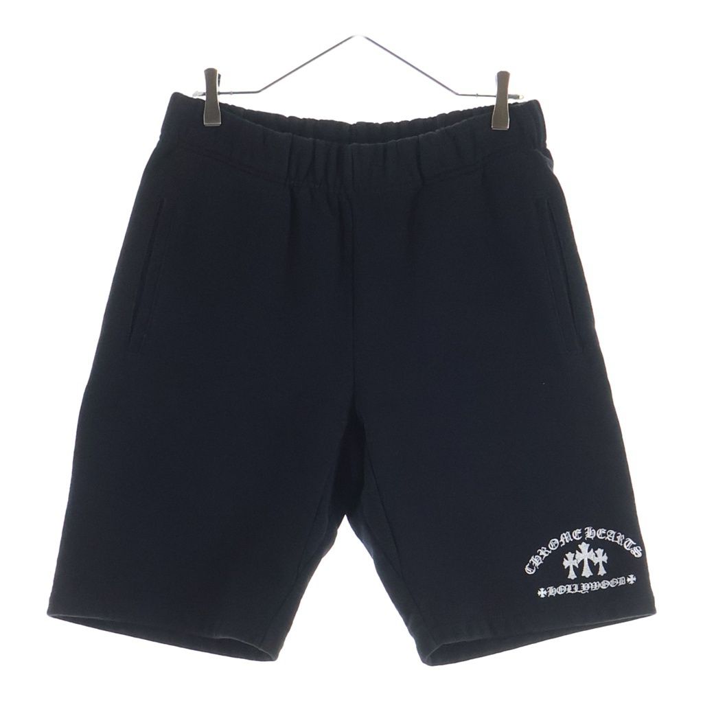 CHROME HEARTS (クロムハーツ) Y NOT Cemetery Cross King Taco Sweat Shorts ワイノット セメタリークロス キングタコ スウェットショーツ ショートパンツ ハーフパンツ ブラック