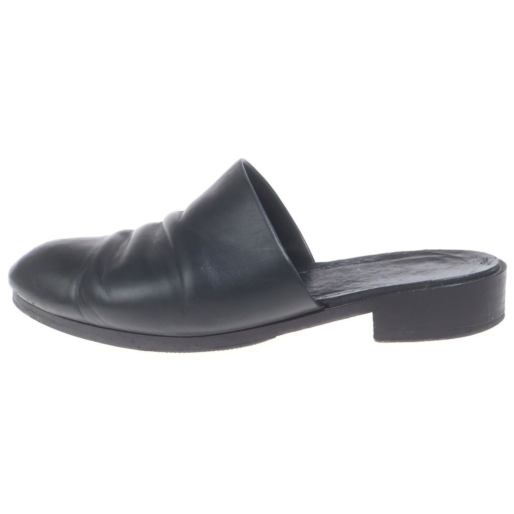 NO BRAND (ノーブランド) TACHINO CHIE GUJI LEATHER MULE SANDALS レザー ミュールサンダル ブラック