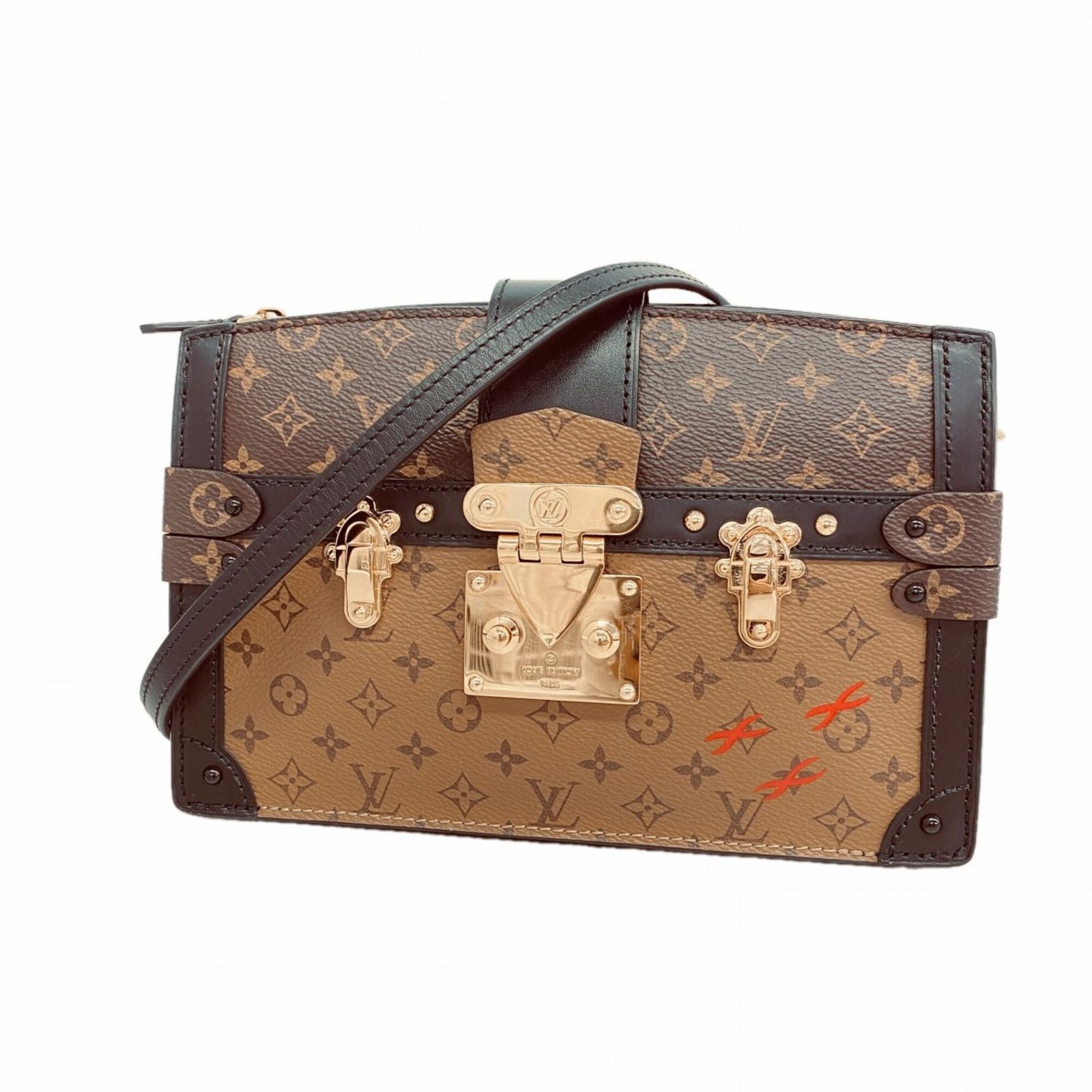 ルイ・ヴィトン(Louis Vuitton) ルイ・ヴィトン ショルダーバッグ モノグラム・リバース トランククラッチ M43596 ブラウンレディース