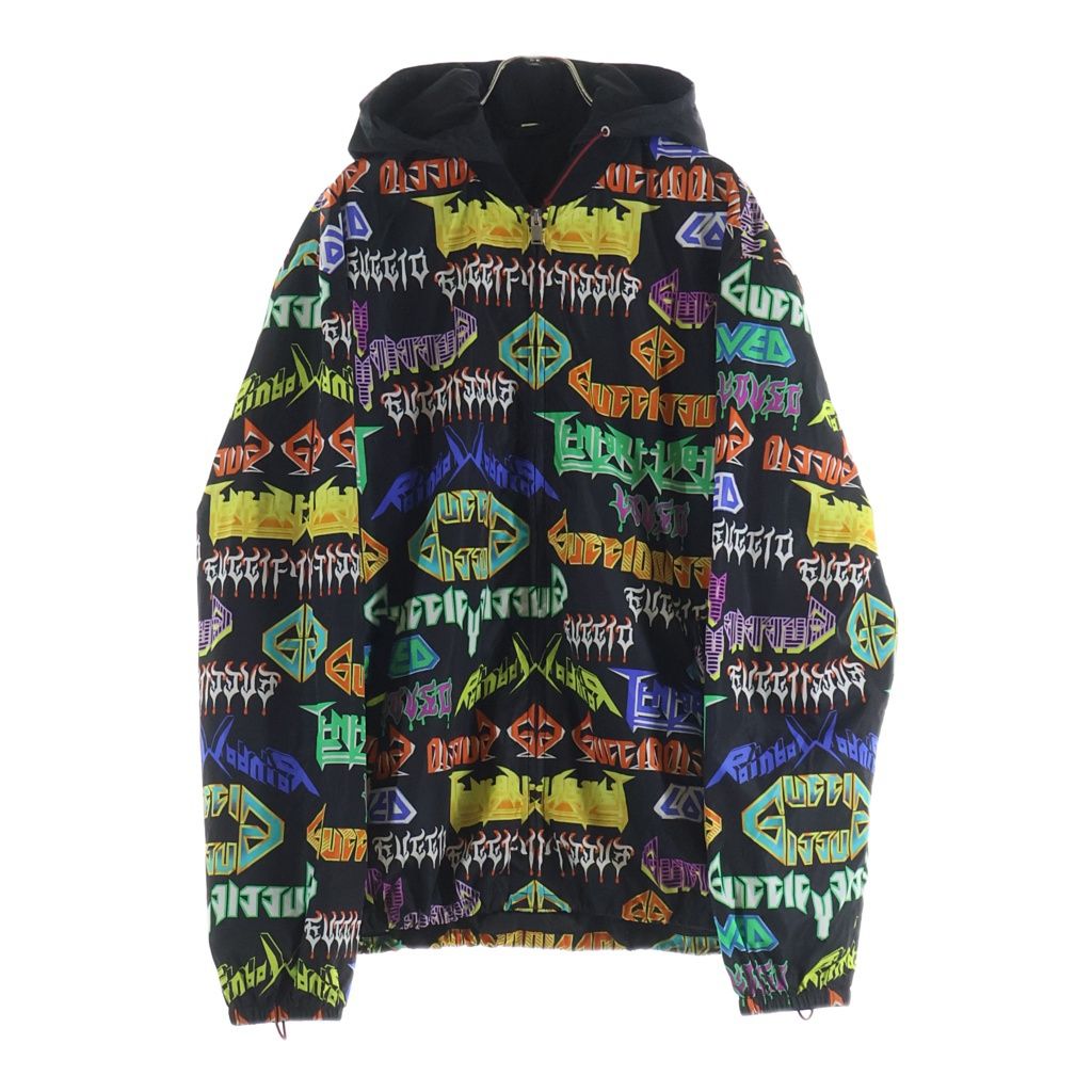 GUCCI (グッチ) メタルロゴ ナイロン フードジャケット マルチカラー 546344
