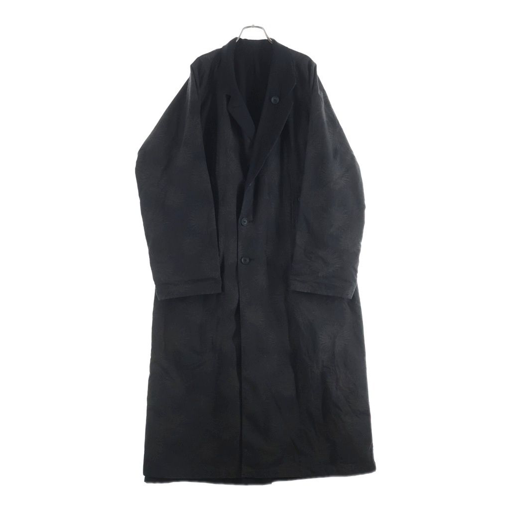 Yohji Yamamoto POUR HOMME (ヨウジヤマモト プールオム) 24AW Ny C GROSGRAIN LINING PT RAGLAN COAT チェスターコート ブラック H0-C18-601
