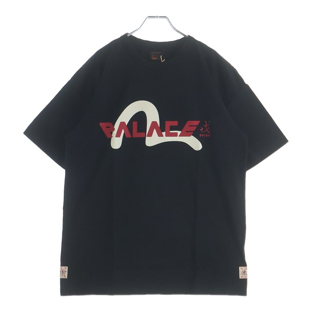 EVISU (エビス) ×PALACE LOGO TEE パレス ロゴプリントクルーネック半袖カットソーTシャツ ブラック P26EVSES001 13,852円