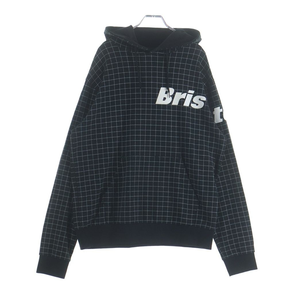 F.C.R.B. (エフシーアールビー) 21SS RELAX FIT HOODIE 総柄 スクエアデザイン ドローコード付き フーデッド スウェット プルオーバーパーカー ブラック FCRB-210053 9,694円