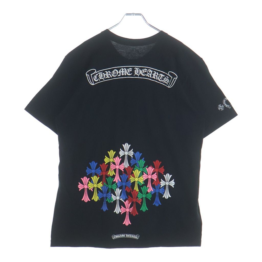CHROME HEARTS (クロムハーツ) MLTCOL CEM CRS TEE マルチセメタリークロスプリント クルーネック半袖Tシャツ ショートスリーブカットソー ブラック