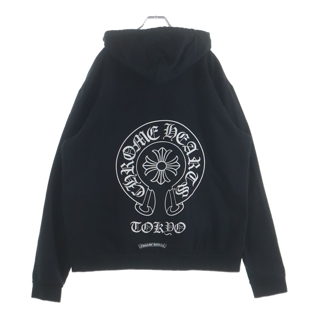 CHROME HEARTS (クロムハーツ) Tokyo Exclusive Horseshoe Pullover Hoodie 東京限定 ホースシュー プルオーバー フーディ パーカー ブラック