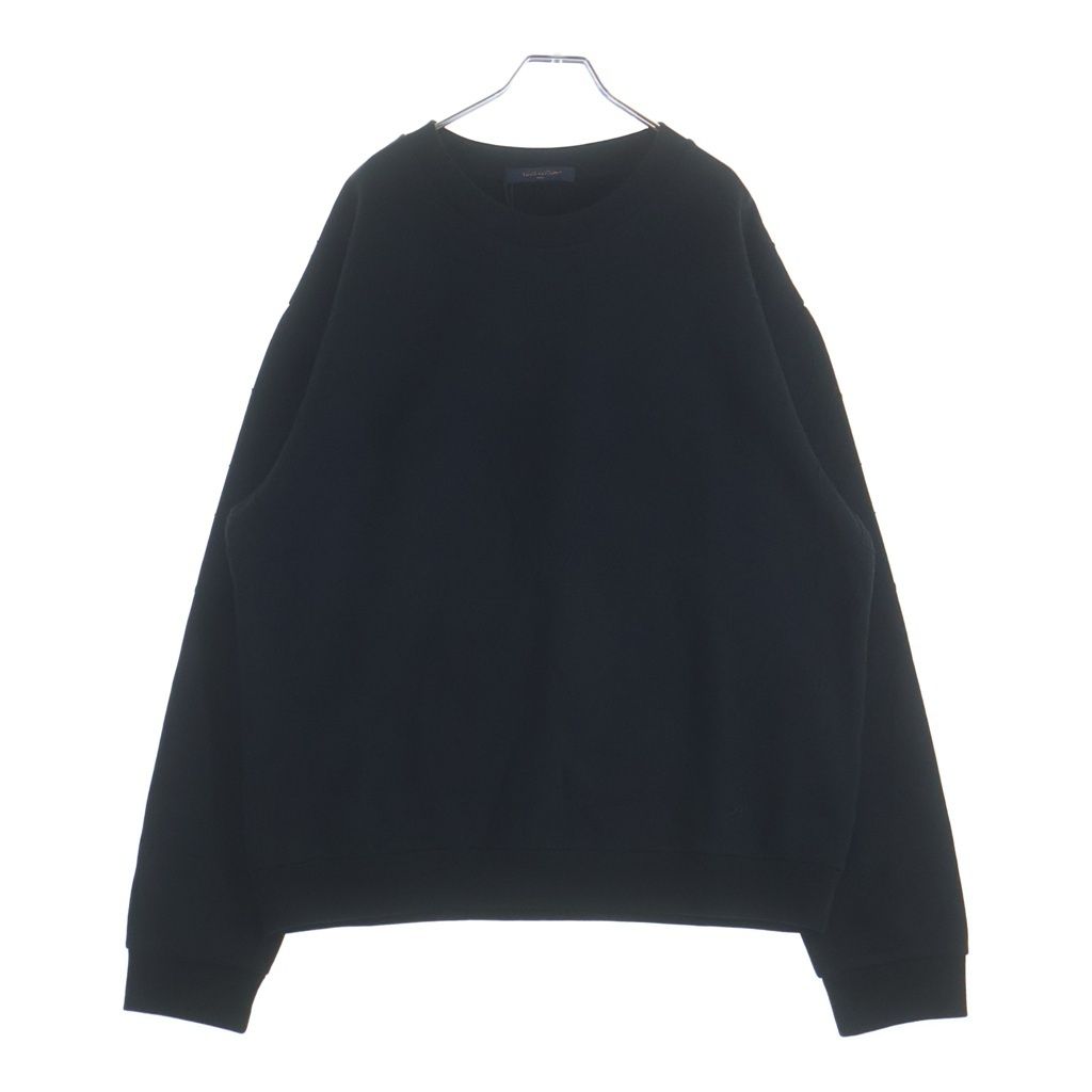 LOUIS VUITTON (ルイヴィトン) 24AW LVロゴジャガード エンブロイダリー クルーネックスウェットシャツ トレーナー ブラック RM242M IHN HRY83W