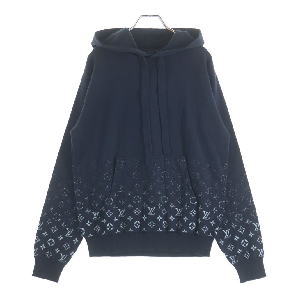 LOUIS VUITTON (ルイヴィトン) 24SS モノグラム グラディエント コットン プルオーバーフーディー パーカー ネイビー RM241Q USO HQN43W