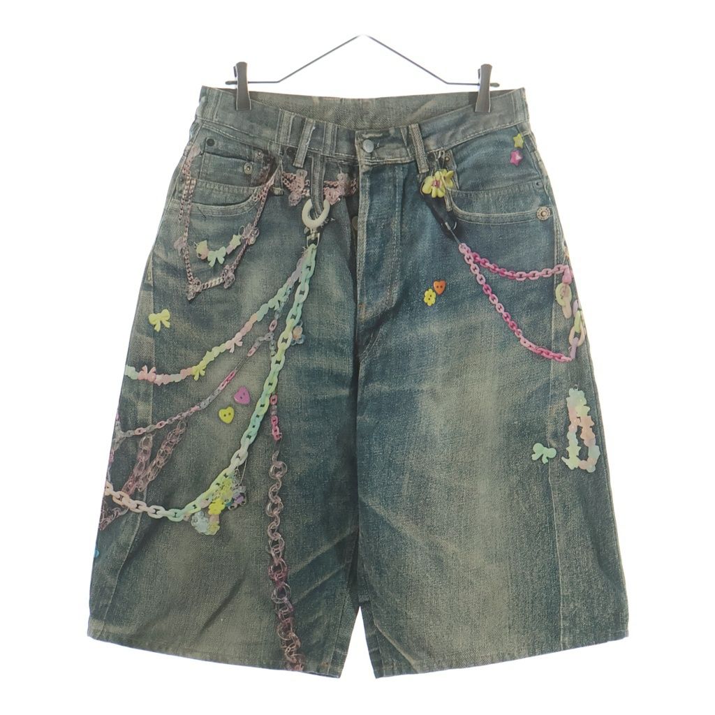 Acne Studios (アクネ ストゥディオズ) Denim shorts - loose fit トロンプルイユ ハーフデニムパンツ ショーツ インディゴ BE0179
