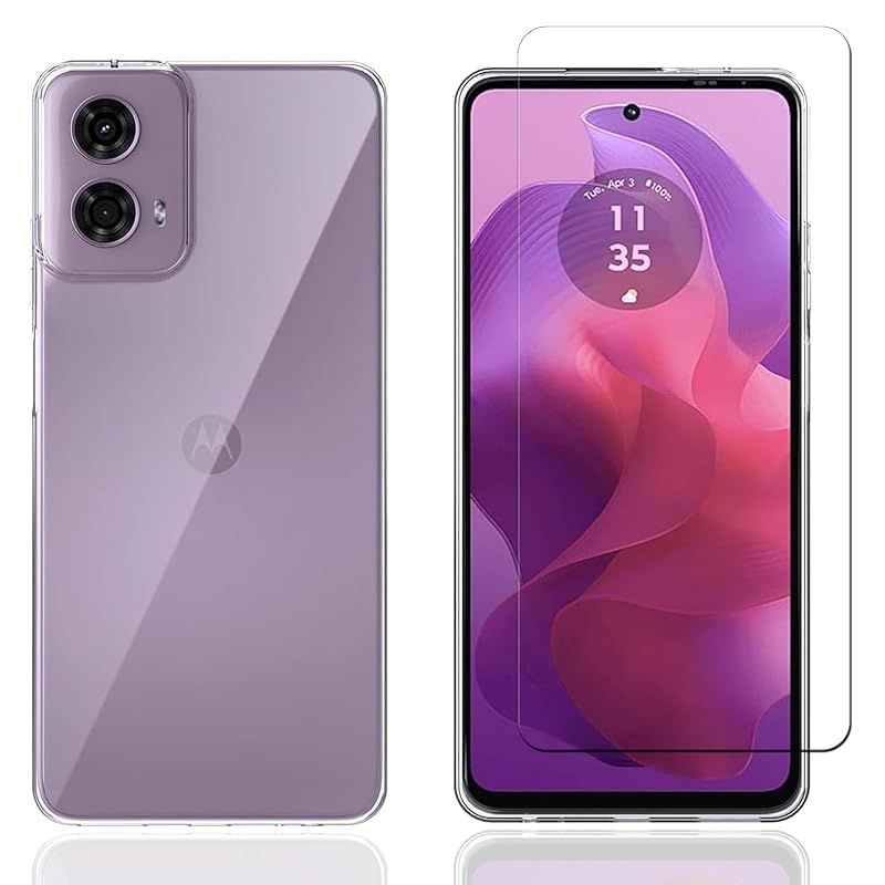 新品】 【1枚フィルム+ケース TPU】For Motorola Moto G24 ガラス