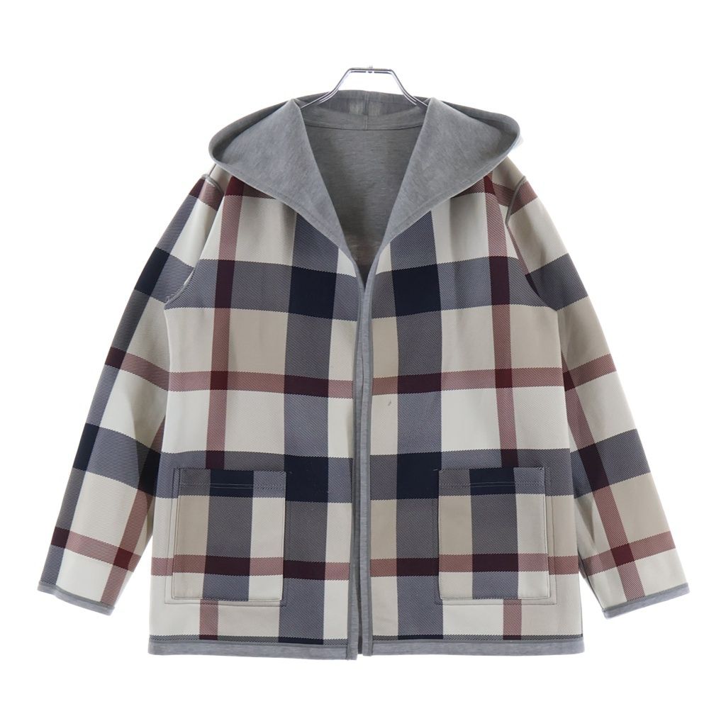 BLUE LABEL CRESTBRIDGE (ブルーレーベルクレストブリッジ) リバーシブルフーディー ノバチェック グレー×ベージュ #38 55F04-426-07
