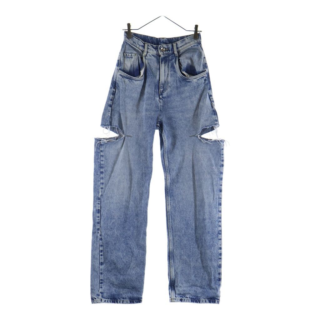 Maison Margiela (メゾンマルジェラ) ■メゾン マルジェラ ミッドライズ カットアウトディテール ジーンズ 38 ブルー S51LA0051