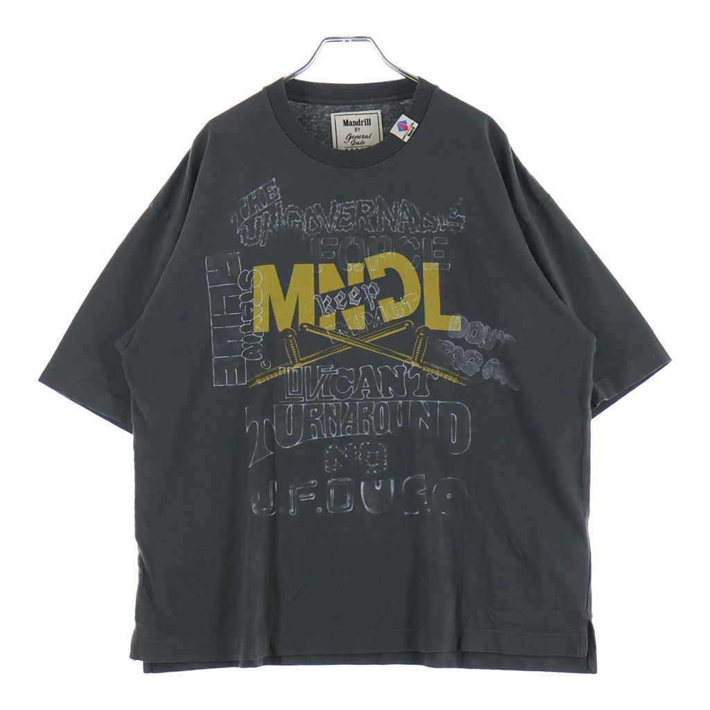 MAISON MIHARAYASUHIRO (メゾンミハラヤスヒロ) ヴィンテージ加工 ダックプリント ディストレスド クルーネック 半袖Tシャツ カットソー グレー C11TS503