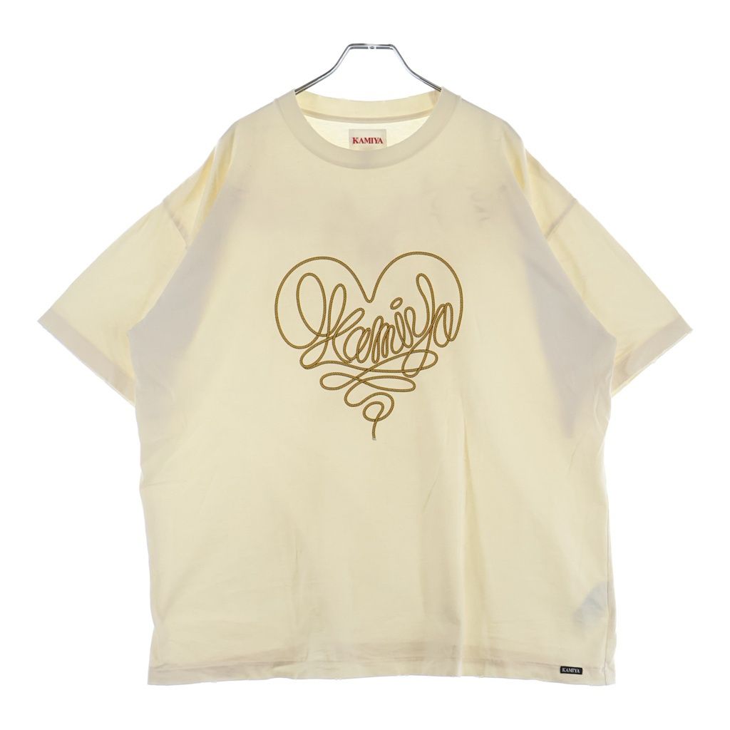 KAMIYA (カミヤ) 24SS ロープ グラフィック プリント クルーネック 半袖Tシャツ カットソー G13TS070