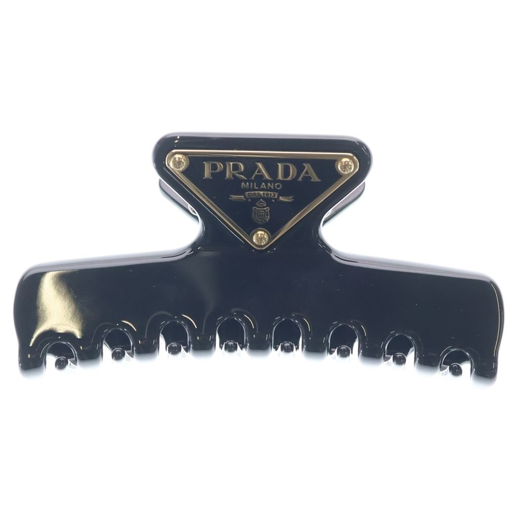 PRADA (プラダ) トライアングルロゴ メタル ヘアクリップ バレッタ