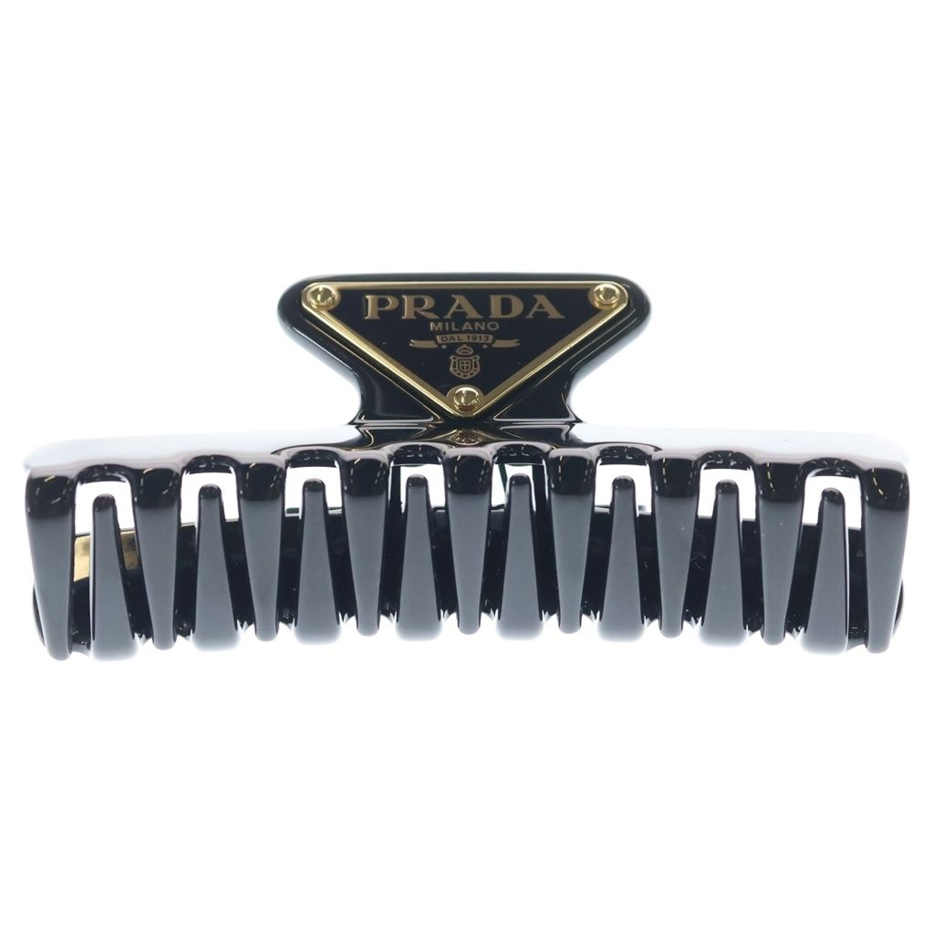 PRADA (プラダ) トライアングルロゴ メタル ヘアクリップ バレッタ