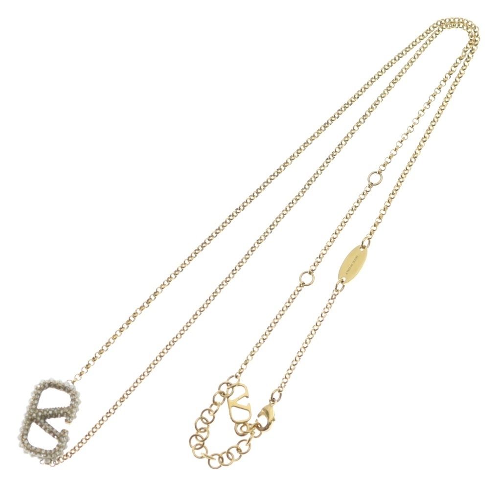 VALENTINO未使用品Vロゴシグネチャー パールアンクレット値下げ5日〜7日 VALENTINO (ヴァレンティノ) Vロゴ シグネチャー パール ネックレス