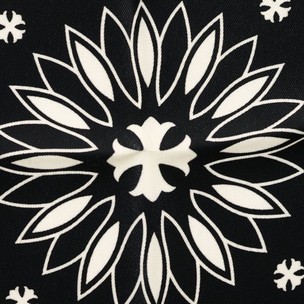 CHROME HEARTS (クロムハーツ) SILK BANDANA SCARF CHプラス シルク