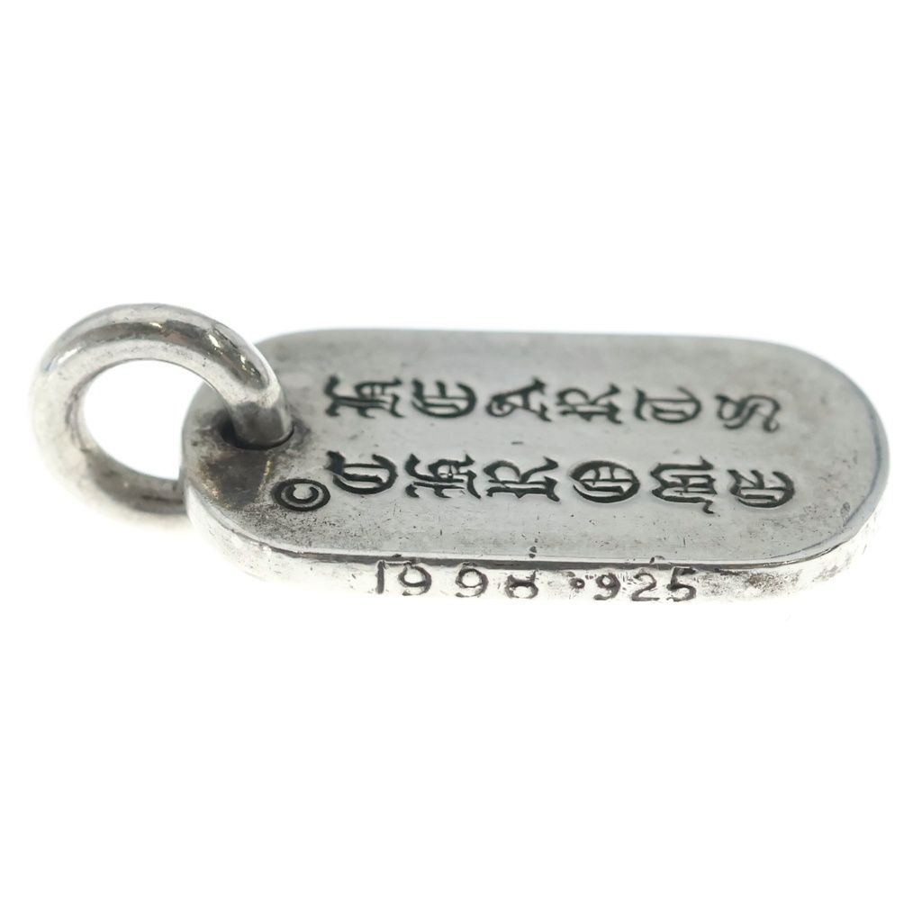 CHROME HEARTS (クロムハーツ) D TAG SML スモールドッグタグ セメタリーエングレイブオールド ネックレストップ シルバー