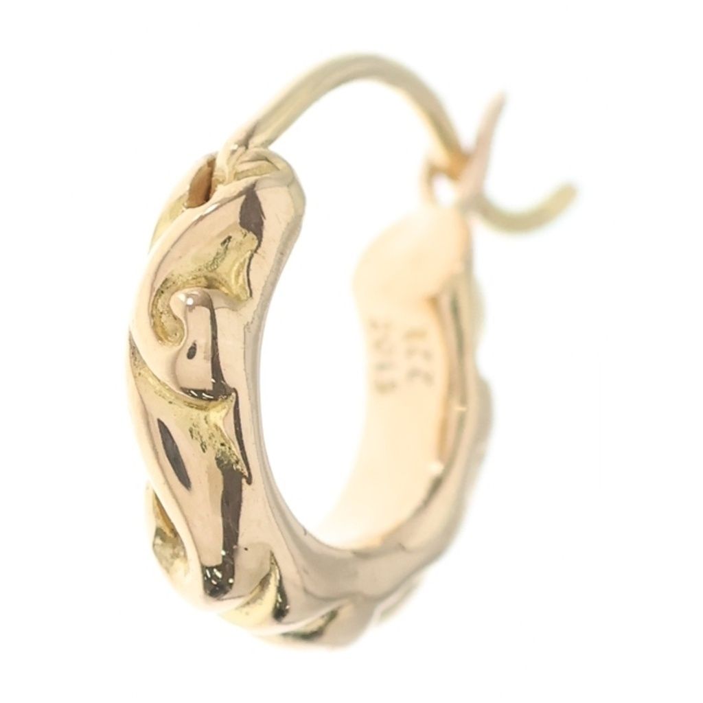 CHROME HEARTS (クロムハーツ) 22K TNY HOOP SCRL 22Kタイニースクロールフープ ゴールドピアス