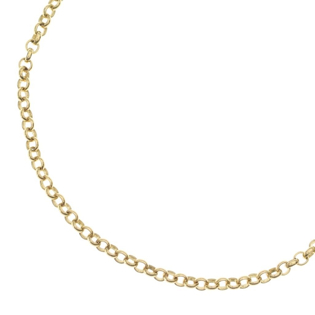 CHROME HEARTS (クロムハーツ) 22K NECKCHAIN R18 ロールチェーンネックレス 18inch ゴールド BCA010