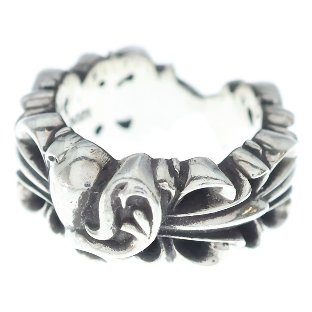 CHROME HEARTS (クロムハーツ) DBL FLRL CRS HRT ダブルフローラルクロスハートリング シルバー