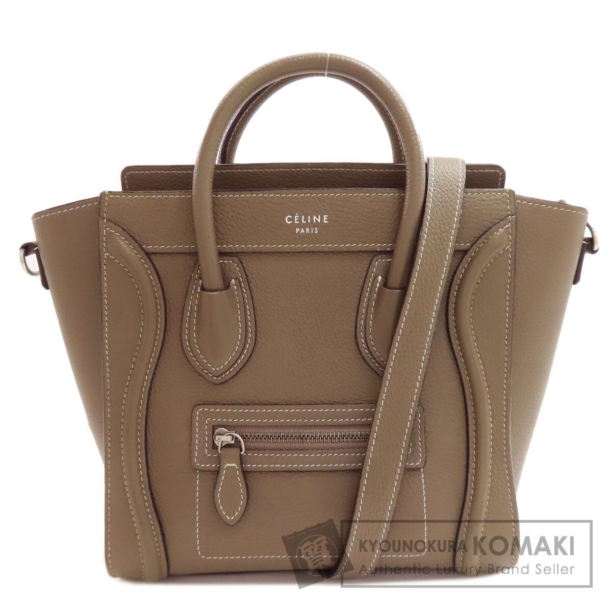 CELINE セリーヌ ラゲージナノ 2WAY ハンドバッグ カーフ レディース [中古]