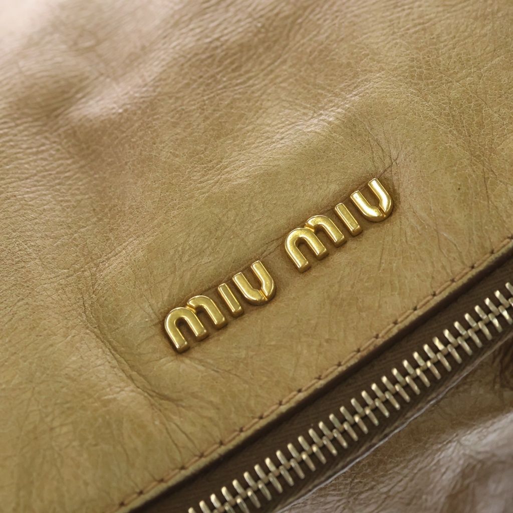 miumiu (ミュウミュウ) ヴィッテロルクス リボン レザー 2WAY ハンド