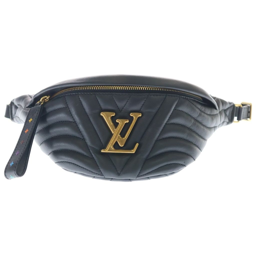 LOUIS VUITTON (ルイヴィトン) ニューウェーブ レザー バム ボディ ウエスト バッグ ポーチ ブラック M53750